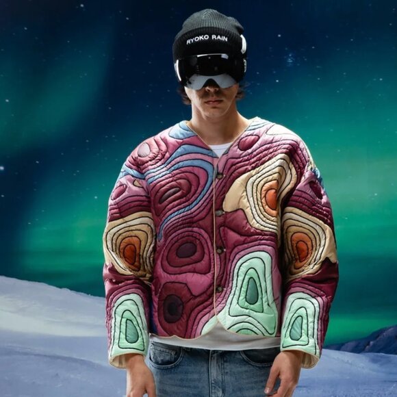 Ryoko Rain 70s QUILTED PUFFER LINER JACKET - Picture 2 of 3